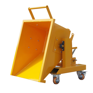 फोर्कलिफ्ट-अटैचलेट मेटल 1000 किलोग्राम औद्योगिक अपशिष्ट बिन ट्रॉली के लिए 4 स्विस कैस्टर के साथ - Product Image 2