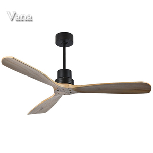 Винтажный потолочный вентилятор Vana для отеля, деревянный пропеллер из матового никеля, с дистанционным управлением, цена без света - Product Image 2