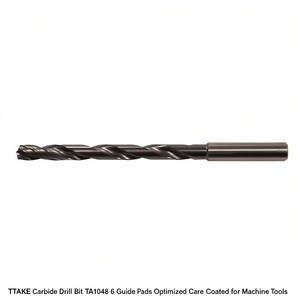 TTAKE <b>Carbide</b> <b>Drill</b> <b>Bit</b> TA1048 6 Guide Pads Optimized Core Coated for Machine Tools - Product Image 2