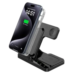Einzigartiges Design Qi kabellose Ladestation für iPhone 13 14 Pro Max faltbares Ladegerät für uhr Ultra 8/SE/7/6/5/4/3