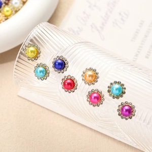 Adorno de cristal de doble capa de 10/12mm con diseño de flor de girasol y diamantes de imitación, para coser, con hebilla y lazo, hecho a mano, para prendas de vestir y ropa de baile DIY - Product Image 6