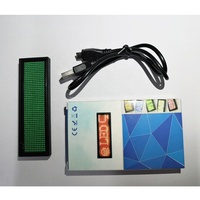 Mini message numérique de couleur verte, défilement, contrôle sans fil, charge USB, badge d'étiquette de nom led