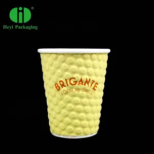 Hoge Kwaliteit Wegwerp Cup Big Dot Koffie Papieren Bekers Met Deksels Dubbele Wand Cup Bedrukt Wegwerp