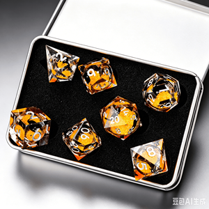 Boîte à dés D&D RPG TRPG personnalisée avec logo moulé, en PU durable et écologique, sur le thème des Dragons et des Donjons, avec dés polyédriques - Product Image 5