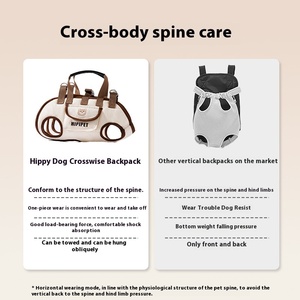 กระเป๋าสุนัขแมวแบบพกพาระบายอากาศได้ดีอเนกประสงค์สำหรับกลางแจ้งทันสมัยมีสายจูงสัตว์เลี้ยงสวมใส่สบาย - Product Image 2