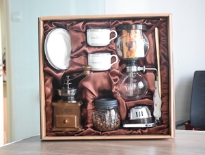 ชุดเครื่องมือชงกาแฟเอสเปรสโซแบบทันสมัยเครื่องบดกาลักน้ำแบบทำมือแก้ว2ถ้วยกล่องของขวัญ - Product Image 4