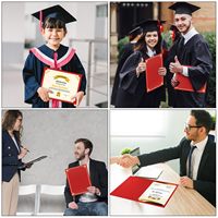 Vente en gros Graduation Award Papier Diplôme Couverture OEM Logo personnalisé Titulaire de certificats debout avec bordure en feuille d'or