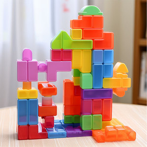 <b>Building</b> <b>Block</b> <b>Set</b> Colorful Plastic <b>Blocks</b> Educational Construction Toy For Kids 4-7 Years Unisex Play Kit - Product Image 3