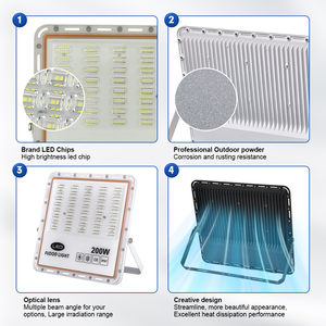 Proyectores <span class=keywords><strong>LED</strong></span> de Alta Potencia Directo de Fábrica, Impermeables de 50W a <span class=keywords><strong>500W</strong></span>, Cuerpo de Aluminio SHCET con Clasificación IP66 IP67 - Product Image 3