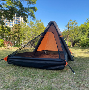 Tenda Gonfiabile Monoposto Pieghevole Leggera a Doppio Strato per Quattro Stagioni, in Poliestere 210T, con Protezione Solare per Campeggio - Product Image 4