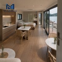 Maison en conteneur d'acier moderne de luxe avec murs en verre panoramiques pour hôtel et usage extérieur