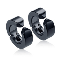 Manchette d'oreille unique en acier inoxydable sans perçage, style cool et minimaliste, fausse boucle d'oreille tendance pour hommes et femmes, bijou d'oreille.
