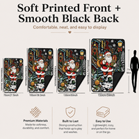 Couverture de coloriage DIY Noël Père Noël, lavable et réutilisable, pour peinture personnalisée en famille, idéale pour les fêtes de Noël