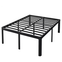 Lit double d'hôtel au design moderne et durable, avec cadre en fer amovible, sommier en acier doux, marque Guji, pour chambre à coucher, usage scolaire, usine