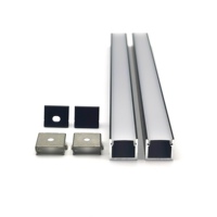Profilés en aluminium linéaires LED personnalisés YG-1513A 15,2*13 mm, diffuseur en PC en forme de U monté en surface, pour éclairage mural