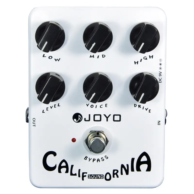 Efectos de guitarra Joyo JF-15, efectos de guitarra con distorsión de sonido de California, Pedal True Bypass