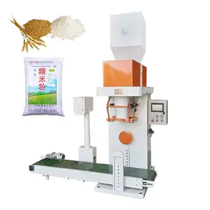 Multi-function Bean Rice Packaging Machine and Sewing Heat Sealing Plastic 50kg 25kg Pack Machine Wood Pellets Packing Machine