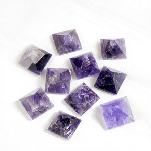 Wholesale Best Selling Eco-Friendly Gemstone Amethyst Small Healing Feng Shui Through-Carved Pyramid Meditation Home Decoration - Product Image 1