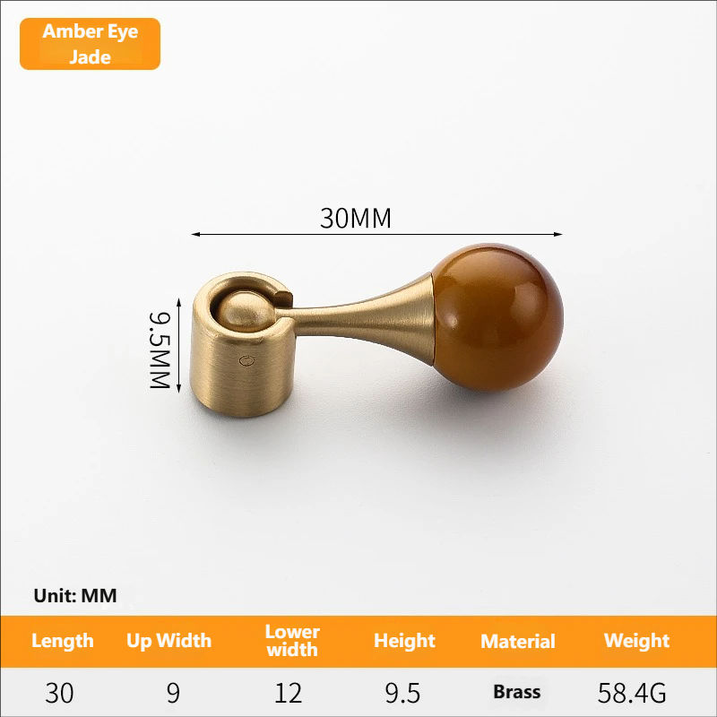 617#Bague en jade œil d'ambre