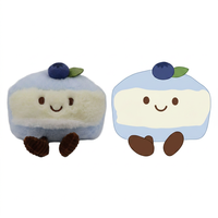 Aangepaste fruit smaak aardbei cheesecake pluche speelgoed zoete cake zachte knuffels pluche desserts room speelgoed