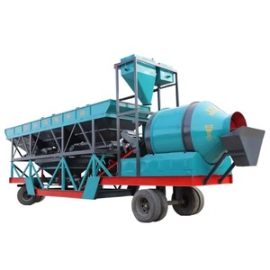 Mezclador de hormigón de engranaje de motor diésel con bomba de marco de acero y componentes de núcleo de motor para mezcla de sitio remoto - Product Image 6