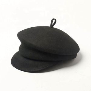 Nouveau Béret en Feutre de Laine Tendance Automne Hiver pour Femme et Fille, Nouvelle Arrivée, Design Personnalisé avec Visière - Product Image 4
