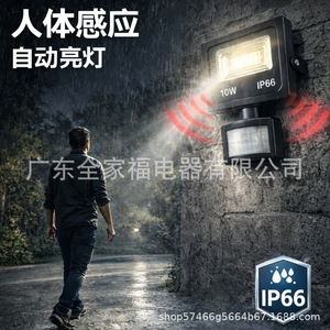 <b>LED</b> <b>Motion</b> <b>Sensor</b> Flood <b>Light</b> 10W IP66 Waterproof Outdoor High Brightness - Product Image 2