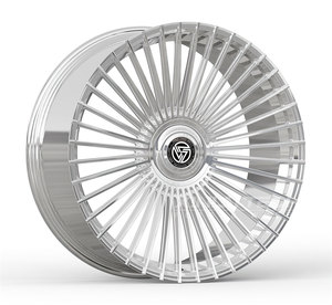 ล้อฟอร์จโมโนบล็อกแบบเต็มวงเคลือบเงินขัดเงา XINLAI สำหรับรถ Porsche, Audi, BMW และ Mercedes-Benz AMG - Product Image 3