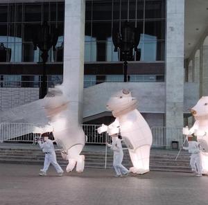 Énorme chèvre <span class=keywords><strong>de</strong></span> marche gonflable, marionnette géante blanche gonflable avec lumières internes, marionnette gonflable pour festival <span class=keywords><strong>de</strong></span> <span class=keywords><strong>théâtre</strong></span> <span class=keywords><strong>de</strong></span> <span class=keywords><strong>rue</strong></span> - Product Image 2