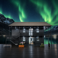 Villa préfabriquée modulaire de 40 pieds sur deux étages, conteneur habitable avec hauteur supplémentaire de 2,85 m et balcon pour hôtel-resort
