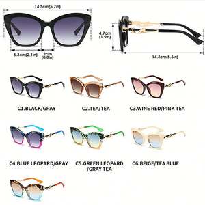 Lunettes de soleil œil-de-chat surdimensionnées pour femme, monture colorée rétro, protection UV400, avec logo personnalisé, collection 2025 - Product Image 6