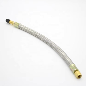 Extension de valve de pneu flexible tressée en acier inoxydable pour camion, bus, camping-car, fourgonnette, voiture, remorque – Adaptateur de valve à accès facile - Product Image 4