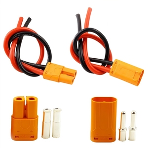 Amass LCB50-M LCB50-F 98A Banana Plug Red Copper Wire Harness 8AWG 10AWG Agricultural <b>Drone</b> Lithium Battery Custom Cable - Product Image 1