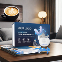 Kit de Blanqueamiento Dental LED Inalámbrico RIJIE SMILE con Certificación CE (CPSR/GMP/ROHS), Luz Fría, Gel sin Peróxido, Temporizador de 10 Minutos, 5 Lámparas LED