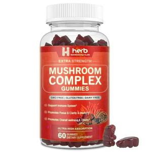 Complément alimentaire en gummies aux champignons, marque privée OEM/ODM, extrait de champignon crinière de lion en gummies - Product Image 1