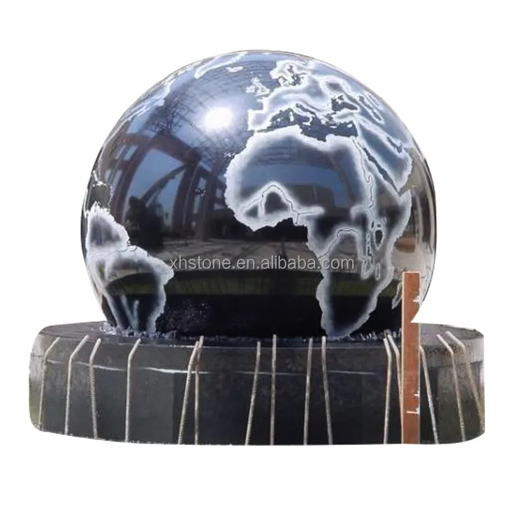 Trang Trí Đá Cẩm Thạch Xoay Đá Hoa Cương Tròn Nổi Bi Lăn Đá Lớn Dancing Water Fountain Globe TƯỢNG THÁC Nước Lớn