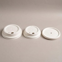 Série de couvercles jetables en pulpe moulée 80-90 mm, couvercles à boire et plats pour gobelets de boissons froides de 8, 12, 16 oz, pour le bureau, les fêtes, les pique-niques, la restauration et les buffets