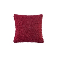 Housse de coussin de luxe légère en chenille rouge haut de gamme pour le Nouvel An, garnissage en plumes, soie et coton, pour salon, canapé, chambre à coucher