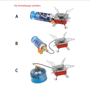 Outdoor Camping Folding Portable Windproof Gas Stove Hiking Mini Light Picnic Card Stove