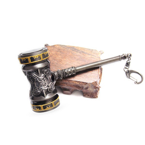 120mm Soul Land Hao Tian marteau entièrement en métal avec porte-clés <span class=keywords><strong>d</strong></span>écor de bureau à collectionner Anime périphérique, garçon cadeau porte-clés ornement - Product Image 1