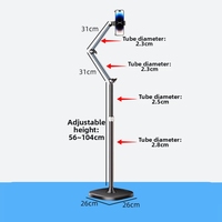 Support de téléphone cantilever Takenoken en alliage d'aluminium, hauteur réglable, rotation à 360°, stable, anti-vibration, pour diffusion en direct et prise de photos