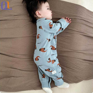Combinaison longue à manches longues pour bébé garçon nouveau-né, imprimé éléphant, vêtements en coton, bouton, <span class=keywords><strong>tenue</strong></span> une pièce - Product Image 6
