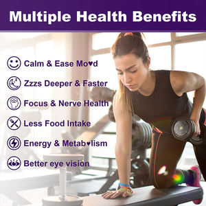 Rozmarin Özlü ve <span class=keywords><strong>Rhodiola</strong></span> <span class=keywords><strong>Rosea</strong></span> İçeren Şekersiz Premium Premium Safran Magnezyum Jelibonları, Ruh Hali Desteği İçin - Product Image 4