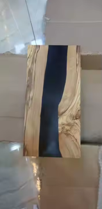 Venta caliente nuevo diseño de alta calidad madera de olivo empalme resina tabla de cortar charcutería Oliva servir madera tabla de queso - Product Image 4