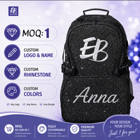 Sac à dos de cheerleading personnalisé avec paillettes, logo d'équipe en strass, nom brodé, sac de danse personnalisé pour filles