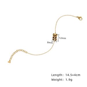 Colorful Oil Droplet Panda Gold-Plated Stainless Steel Diamond <b>Pearl</b> Agate Cute Cartoon Friend's Birthday Gift Charm <b>Silver</b> Gold - Product Image 6