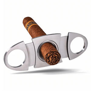 Custom Logo Custom Color Mini Kit Premium Multi-Blade <b>Cigar</b> Cutter Scissors with Luxury Style Stainless Steel Blades 9*4cm - Product Image 2