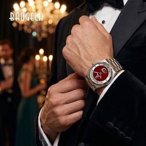 2026 ใหม่ <span class=keywords><strong>BAOGELA</strong></span> นาฬิกาควอตซ์ผู้ชายสแตนเลสสตีลตัวอักษรจีนตัวบอกเวลาการออกแบบที่เรียบง่ายนาฬิกาข้อมือกันน้ำ - Product Image 5