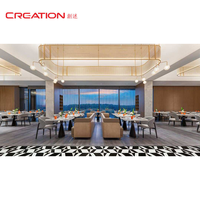 Projets Commerciaux Hôtellerie Luxe Restaurant Mobilier Table et Chaise Ensemble Solution Complète Services de Conception 3D Projets Hôteliers