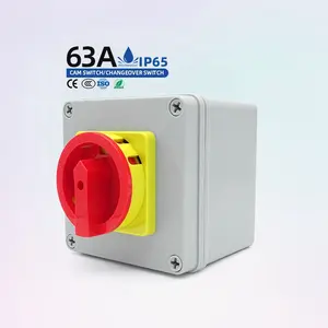 High Standard IP65 Cam Switch 4 Poles 63A Changeover Switch BENLEE CE ROHS Rotary Selector Switches With Enclosure Box